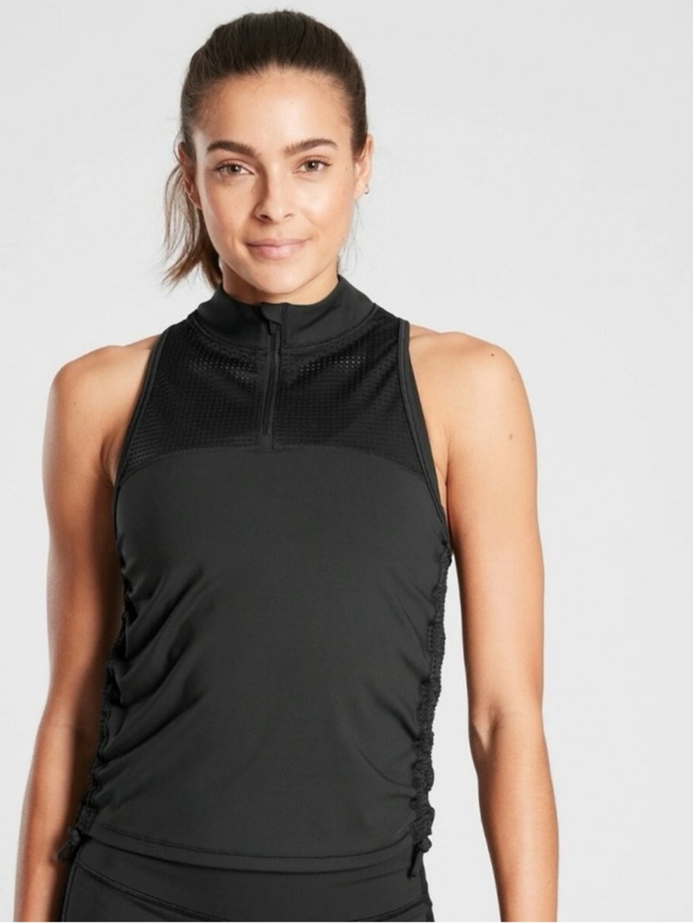 Athleta HIIT It Zip Mesh Performance Tank